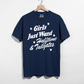 Girls Just Want Halftime & Tailgates Graphic Tee | Football Game Day Shirt