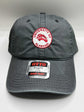 University of Alabama charcoal cotton dad hat with embroidered circular crimson logo and relaxed unstructured fit