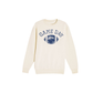 Vintage Game Day Football sweatshirt in cream cotton fleece with distressed navy Game Day text and football graphic