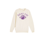 Vintage Game Day Football sweatshirt in cream fleece with distressed purple Game Day text and football graphic
