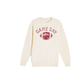 Vintage Game Day Football sweatshirt in cream fleece with distressed red collegiate Game Day graphic and football