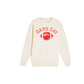 Vintage Game Day Football sweatshirt in cream cotton fleece with red distressed Game Day graphic and football
