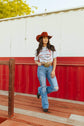 Wild West Cowboys Western beer logo graphic on unisex cotton blend tee