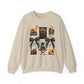 vintage witch collage sweatshirt with halloween spell design