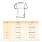 Women's Boho Dragonfly Gypsy Soul Graphic Tee size chart showing shirt length and bust measurements from S to 3XL